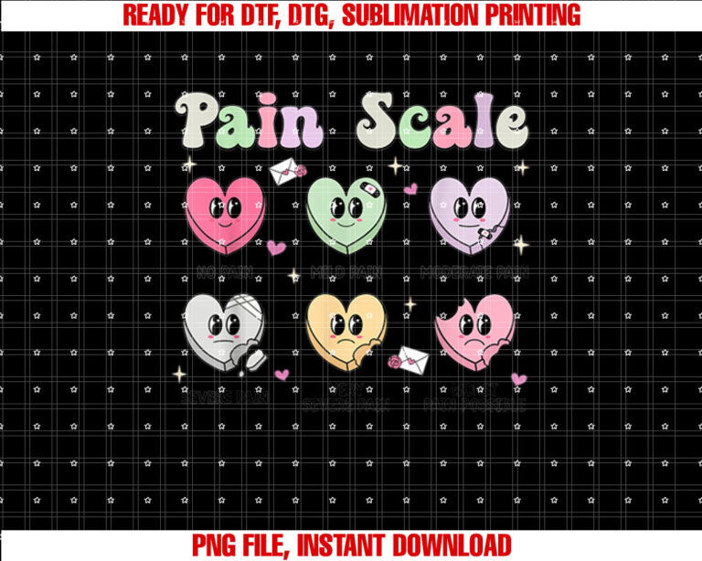 Pain Scale Valentines Day Nurse Triage and Pain Assessment T-shirt