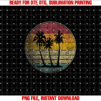 Palm Tree Tropical Beach Vintage Retro Style 70s 80s T-shirt