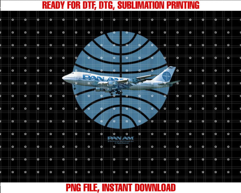 Pan Am Plane Over 1950s T-shirt