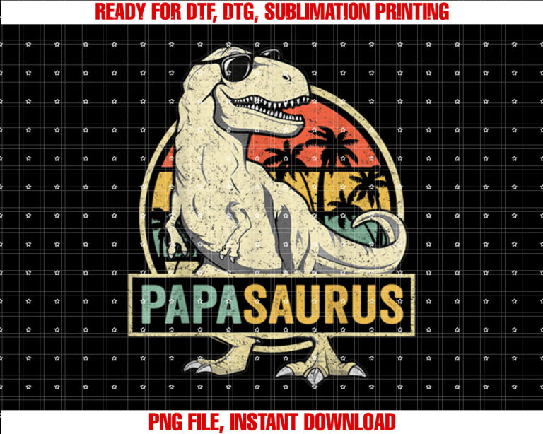 Papasaurus T Rex Dinosaur Papa Saurus Family T-shirt