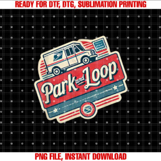Park and Loop Letter Carrier Postal Worker Mail Man Truck T-shirt