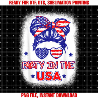 Party In The USA Patriotic Teen Girls Youth American T-shirt