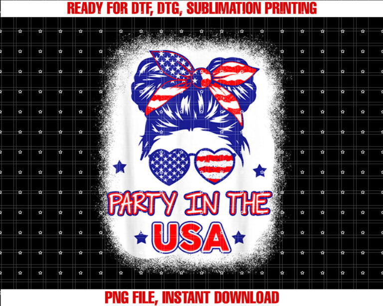 Party In The USA Patriotic Teen Girls Youth American T-shirt