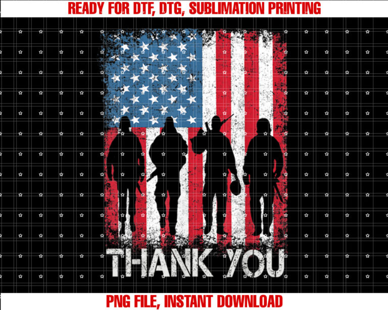 Patriotic American Flag Thank You For Men Women Kid Girl Boy T-shirt