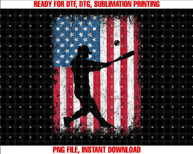 Patriotic Baseball 4th Of July Men USA American Flag Boys T-shirt
