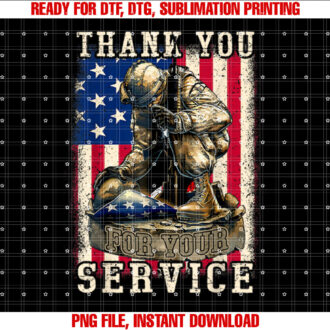 Patriotic Thank You for Your Service Veteran Memorial Day T-shirt