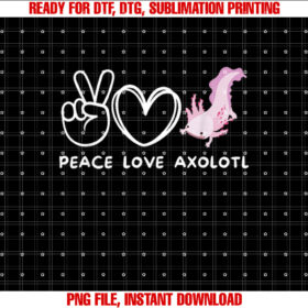 Peace Love Axolotl Retro Axolotl Lover T-shirt