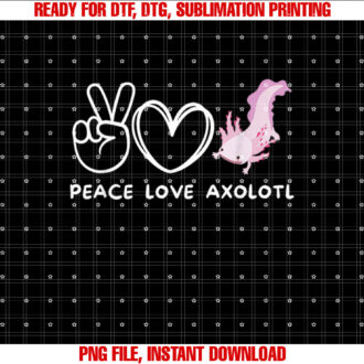 Peace Love Axolotl Retro Axolotl Lover T-shirt