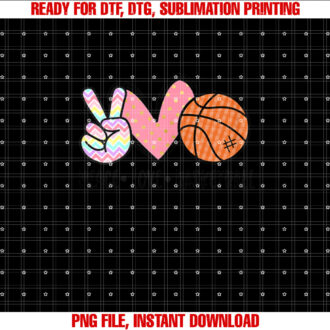 Peace Love Basketball Heart for Women Teens Tween Girls T-shirt