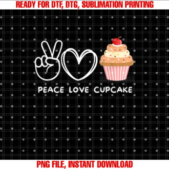 Peace Love Cupcake Retro Cupcake Lover Sweets Lover T-shirt