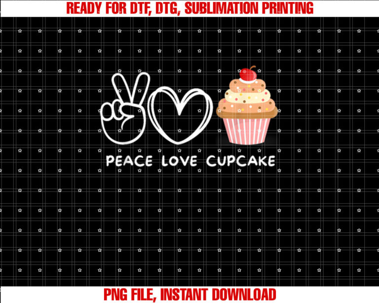 Peace Love Cupcake Retro Cupcake Lover Sweets Lover T-shirt