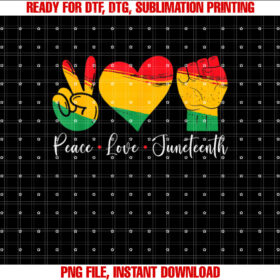 Peace Love Junenth 1865 Pride Men Women Kids T-shirt