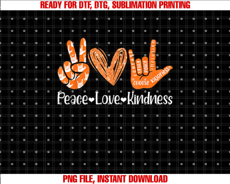 Peace Love Kindness I Love You Sign Language Anti Bullying T-shirt