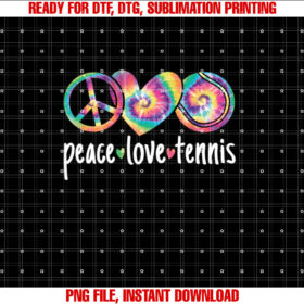 Peace Love Tennis Women Girls Kids Cute Tennis Player T-shirt