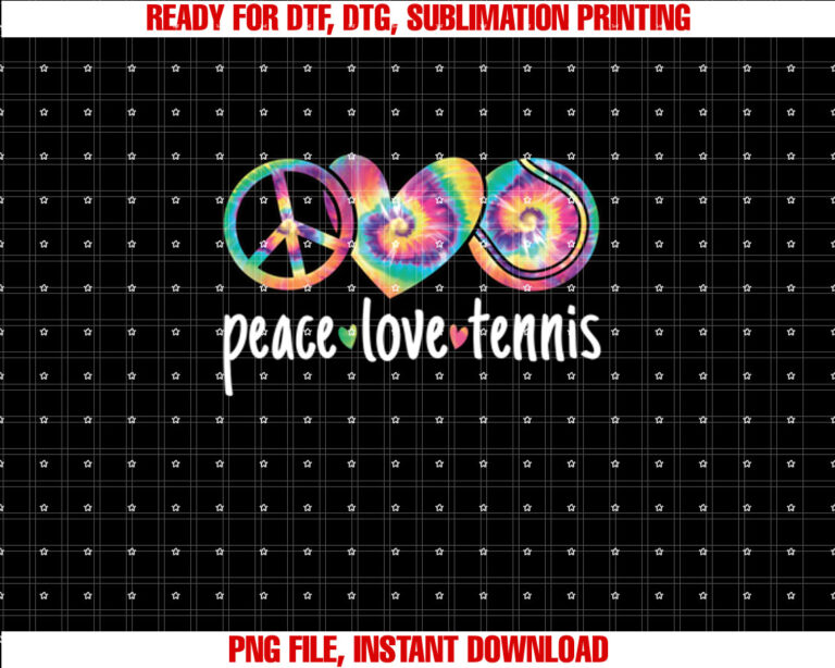 Peace Love Tennis Women Girls Kids Cute Tennis Player T-shirt