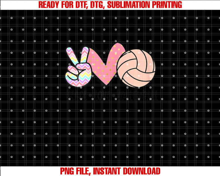 Peace Love Volleyball Cute Pastel for Women Teen Girls Tween T-shirt