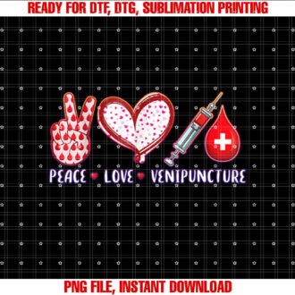 Peace Love venipuncture Gifts for men women Phlebotomist T-shirt