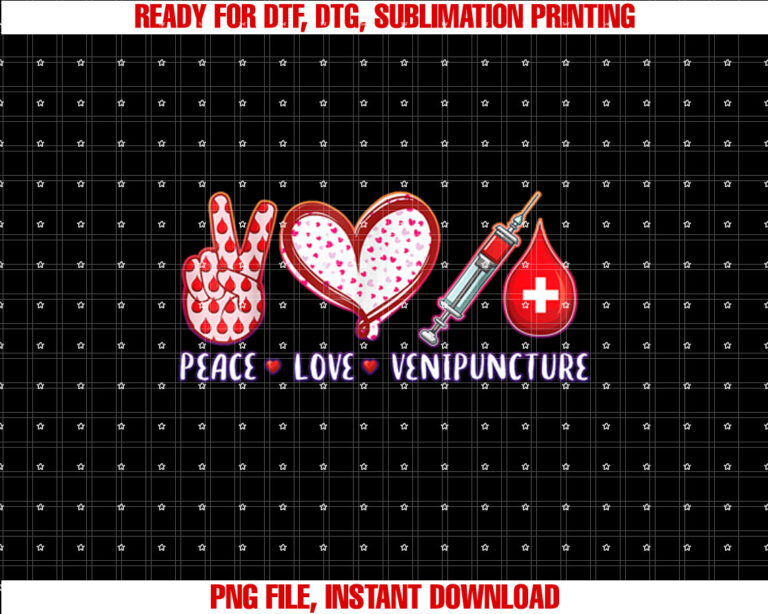 Peace Love venipuncture Gifts for men women Phlebotomist T-shirt