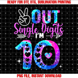 Peace Out Single Digits Im 10 Birthday Girl 10 Years Old T-shirt