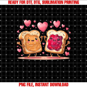 Peanut Butter Dancing With Jelly Kawaii Love Valentines Day T-shirt