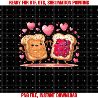 Peanut Butter Dancing With Jelly Kawaii Love Valentines Day T-shirt
