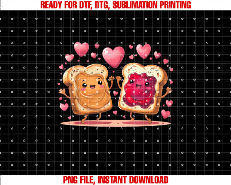 Peanut Butter Dancing With Jelly Kawaii Love Valentines Day T-shirt
