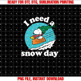Peanuts Christmas Snoopy I Need a Snow Day T-shirt