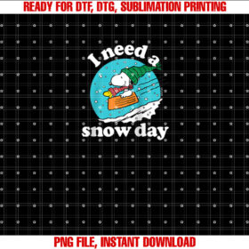 Peanuts Christmas Snoopy I Need a Snow Day Raglan Baseball  T-shirt