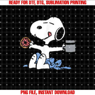 Peanuts Donut Coffee Snoopy T-shirt