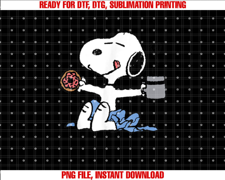 Peanuts Donut Coffee Snoopy T-shirt