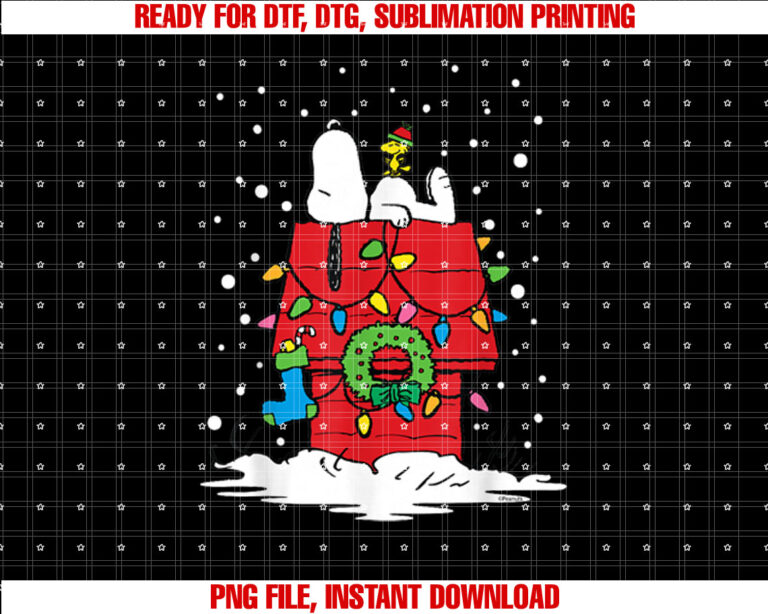 Peanuts Holiday Snoopy and Woodstock Stocking T-shirt