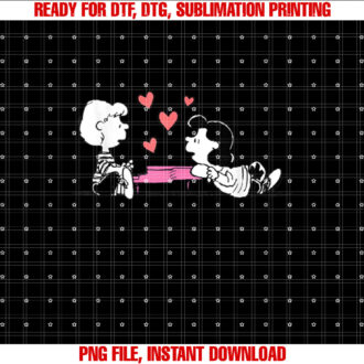 Peanuts Lucy and Schroeder Heart T-shirt