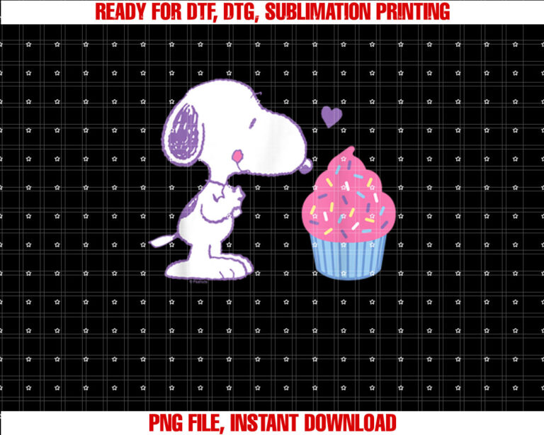 Peanuts Snoopy Heart Cupcake T-shirt