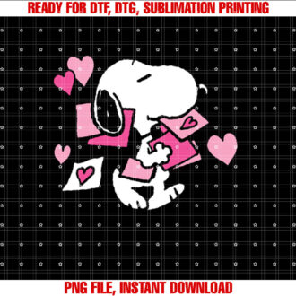 Peanuts Snoopy Valentines Day Letters T-shirt