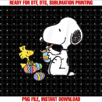 Peanuts Snoopy Woodstock Easter Egg Painting T-shirt