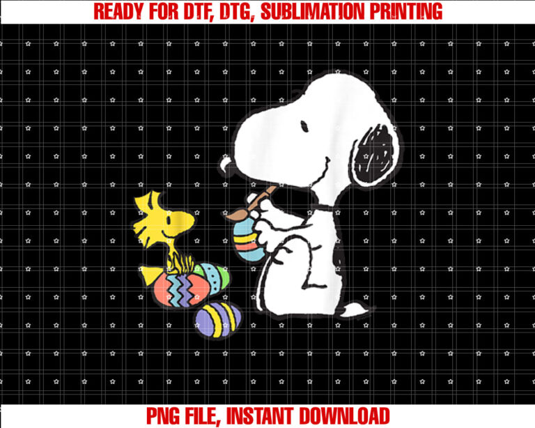 Peanuts Snoopy Woodstock Easter Egg Painting T-shirt