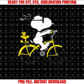 Peanuts Snoopy Woodstock Riding Bike T-shirt