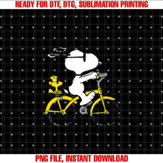 Peanuts Snoopy Woodstock Riding Bike T-shirt