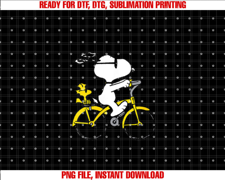 Peanuts Snoopy Woodstock Riding Bike T-shirt