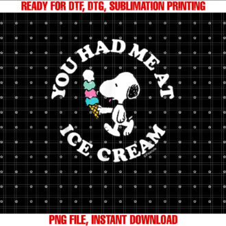 Peanuts Snoopy You Had Me At Ice Cream T-shirt