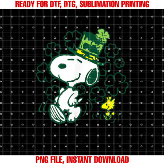 Peanuts Snoopy and Woodstock St Paddys Day Clovers T-shirt