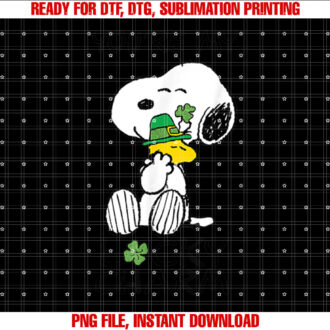 Peanuts St Patricks Snoopy Lucky Charm Clover T-shirt