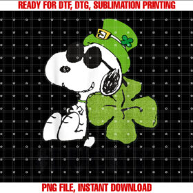 Peanuts St Patricks Snoopy Lucky Clover T-shirt