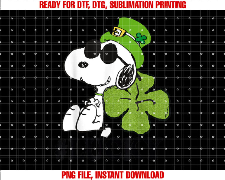 Peanuts St Patricks Snoopy Lucky Clover T-shirt