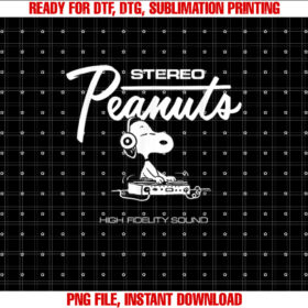 Peanuts Stereo Peanuts Snoopy Dj T-shirt