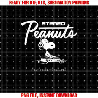 Peanuts Stereo Peanuts Snoopy Dj T-shirt