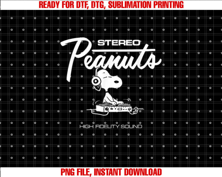 Peanuts Stereo Peanuts Snoopy Dj T-shirt