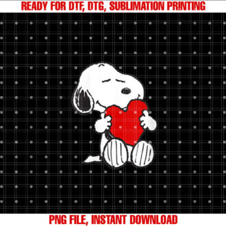 Peanuts Valentine Snoopy Hugging Heart T-shirt