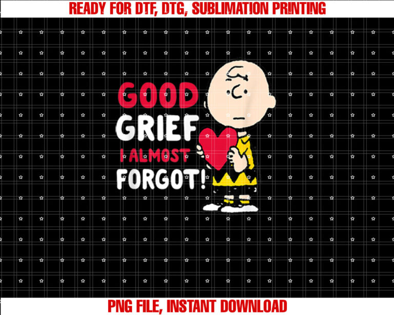Peanuts Valentines Charlie Brown Good Grief T-shirt