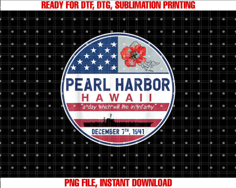 Pearl Harbor Memorial Hawaii Vintage USA Flag Day of Infamy T-shirt